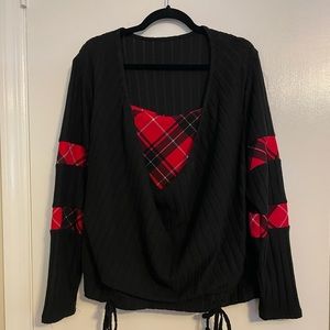 Plus size layered blouse